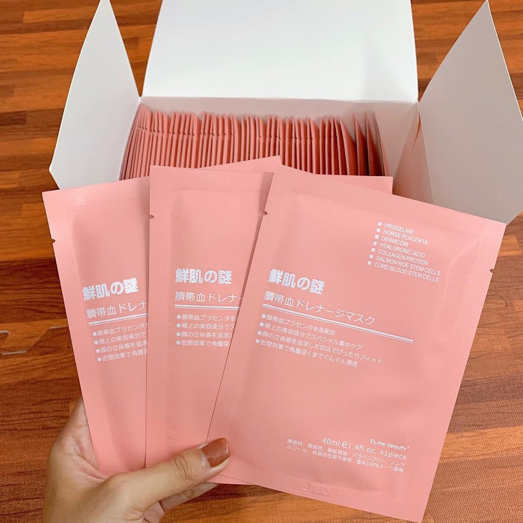 Mặt Nạ Nhau Thai Nhật 50 miếng Mặt Nạ Dưỡng Da-1
